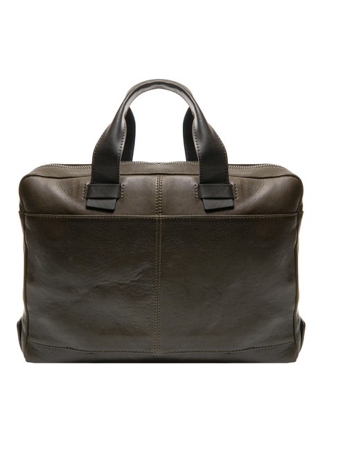 CAMPIONARIO - PYRAMID Servieta din piele, suport pc 15". VERDE - Serviete birou