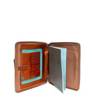 PIQUADRO CAMPIONARIO - BLUE SQUARE Clipboard din piele A4 cu manere ORANGE - Husă pentru tabletă și organizator - 2