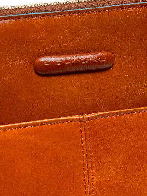 CAMPIONARIO - BLUE SQUARE Clipboard din piele A4 cu manere ORANGE - Husă pentru tabletă și organizator