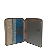 PIQUADRO CAMPIONARIO - SIGNO Clipboard A4 din piele și material textil aviație - Husă pentru tabletă și organizator - 2