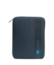 PIQUADRO CAMPIONARIO - PQ-BIOS Clipboard A4 din piele și material textil albastru - Husă pentru tabletă și organizator - 4