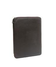 PIQUADRO CAMPIONARIO - BLACK SQUARE Clipboard din piele A4 cu părul negru - Husă pentru tabletă și organizator - 4