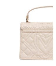 LOVE MOSCHINO QUILTED Geanta servieta cu bareta de umar fildeş - Genți femei - 3