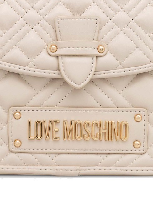 QUILTED Geanta servieta cu bareta de umar fildeş - Genți femei