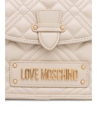 LOVE MOSCHINO QUILTED Geanta servieta cu bareta de umar fildeş - Genți femei - 4