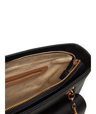 LOVE MOSCHINO HEART CHAIN Geantă shopper de umăr negru - Genți femei - 4