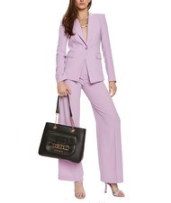 LOVE MOSCHINO HEART CHAIN Geantă shopper de umăr negru - Genți femei - 5