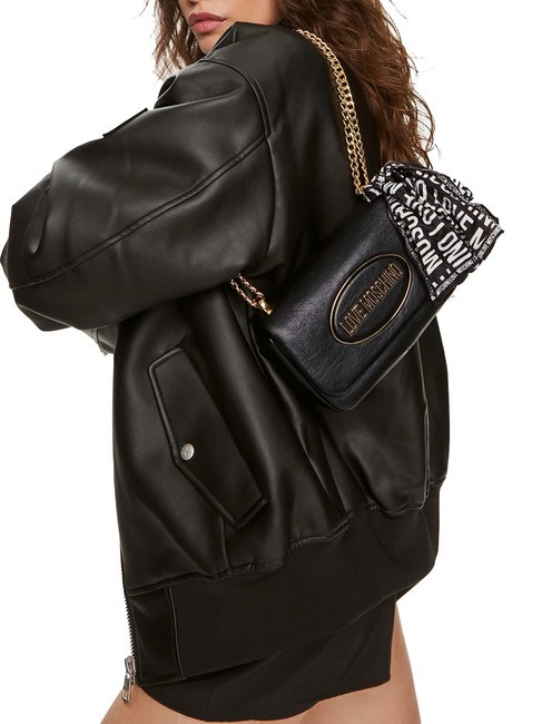 FOULARD Micro geanta de umar negru - Genți femei