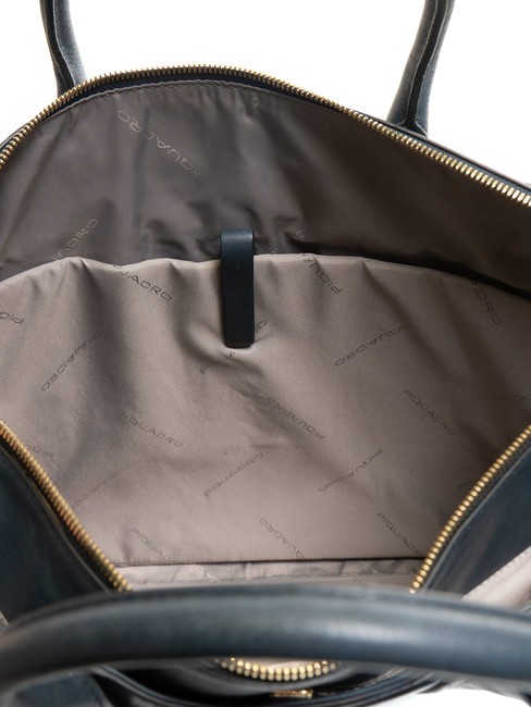 CAMPIONARIO - GEA  Servietă din piele pentru laptop de 15,6 inchi albastru - Serviete birou