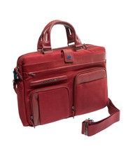 PIQUADRO CAMPIONARIO - SIGNO OUT Servieta din material textil si piele, 13" buc RED - Serviete birou - 3