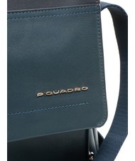 PIQUADRO CAMPIONARIO - CARY Mesager din piele, suport laptop de 13". albastru - Serviete birou - 3