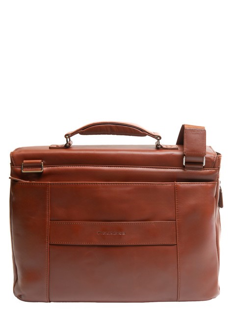 CAMPIONARIO - BLUE SQUARE OUT Servieta din piele pentru laptop de 15". BROWN - Serviete birou