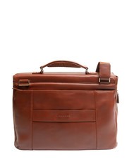PIQUADRO CAMPIONARIO - BLUE SQUARE OUT Servieta din piele pentru laptop de 15". BROWN - Serviete birou - 4