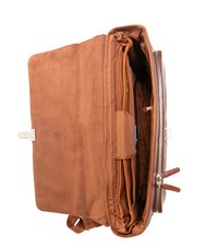 PIQUADRO CAMPIONARIO - BLUE SQUARE OUT Servieta din piele pentru laptop de 15". BROWN - Serviete birou - 5