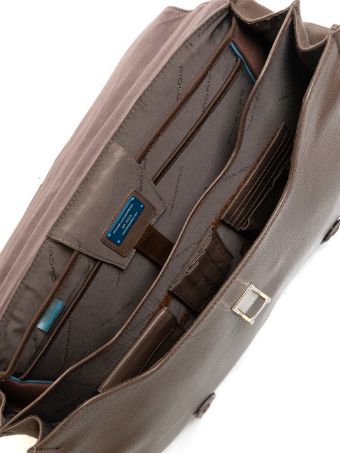 CAMPIONARIO - MODUS OUT Servieta din piele, suport laptop de 15,6". MORO - Serviete birou