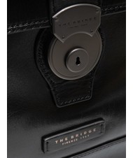 THE BRIDGE NERI  Servieta din piele ruteniu mat negru / întunecat - Serviete birou - 4