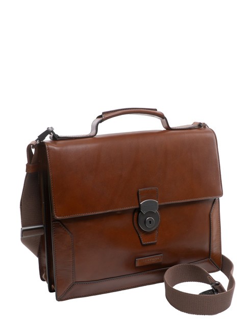 NERI  Servieta din piele Maro / Ruteniu - Serviete birou