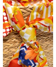 YNOT JAVA Geanta de plaja medie din paie portocale - Genți femei - 3