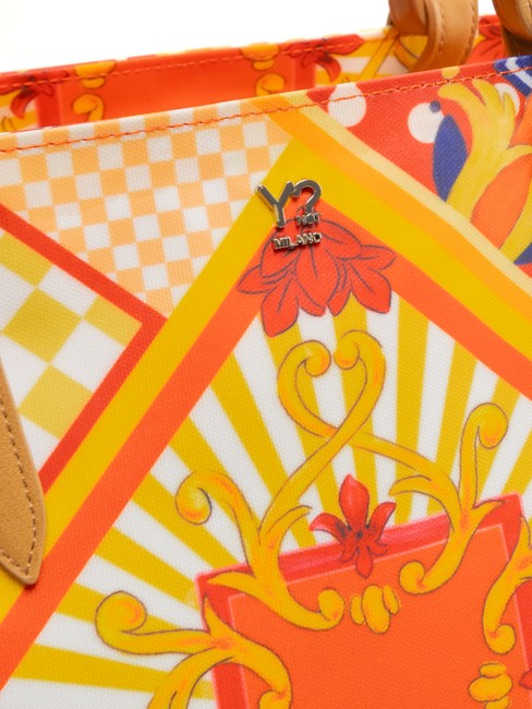 SICILY Geantă mare de cumpărături de plajă portocale - Genți femei