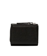 GIANNI CHIARINI WALLETS GRAIN Portofel mic din piele pietrișată negru - Portofele femei - 5
