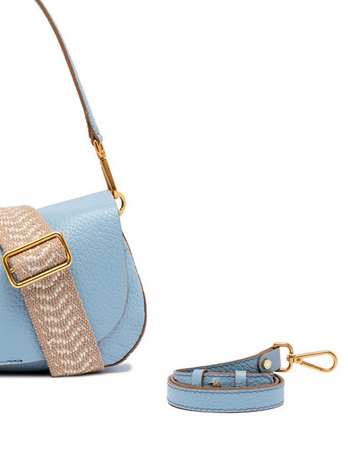 HELENA ROUND Geanta din piele cu curea dubla de umar cer - Genți femei