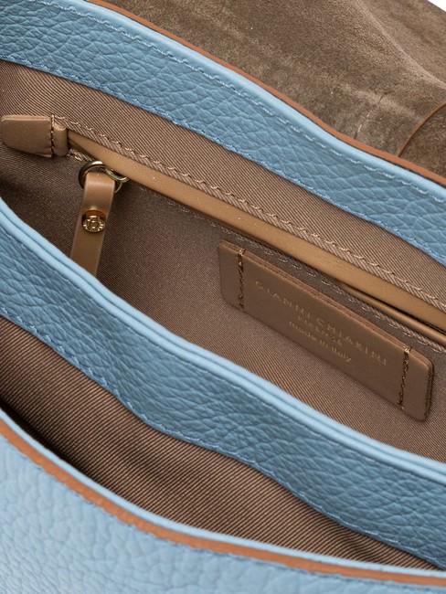 HELENA ROUND Geanta din piele cu curea dubla de umar cer - Genți femei