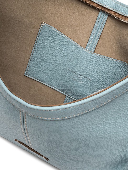 NORMA Geantă hobo de umăr din piele cer - Genți femei