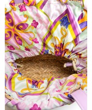 YNOT JAVA Geanta de plaja medie din paie violet - Genți femei - 5