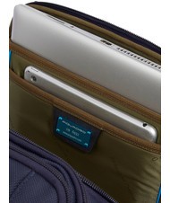 PIQUADRO BRIEF 2 Rucsac duffle din piele și material textil albastru - Rucsacuri pentru laptop - 5