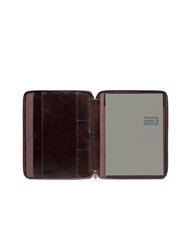 PIQUADRO BLUE SQUARE Clipboard subțire din piele dimensiune A4 MAHOGANY - Husă pentru tabletă și organizator - 2