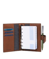 PIQUADRO BLACK SQUARE  Carcasă organizatoare din piele - Husă pentru tabletă și organizator