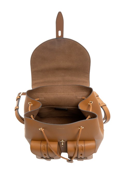 GARDENIA Rucsac din piele cu imprimeu Keria coniac - Genți femei