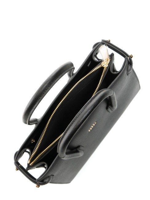 GARDENIA Geanta de mana din piele cu imprimeu Andromeda negru - Genți femei