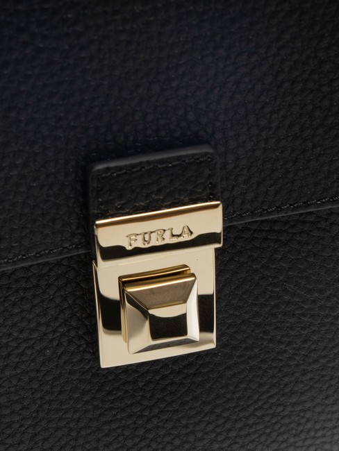 GLENN Geantă șa din piele cu imprimeu keria negru - Genți femei