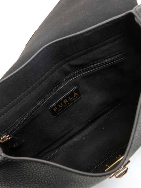 GLENN Geantă șa din piele cu imprimeu keria negru - Genți femei