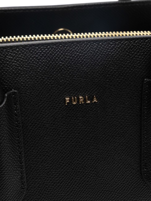 TESSA Geantă tote din piele cu imprimeu Andromeda negru - Genți femei