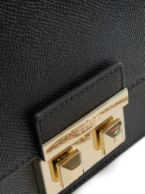 BELLA  Geanta mini de umar, din piele negru - Genți femei