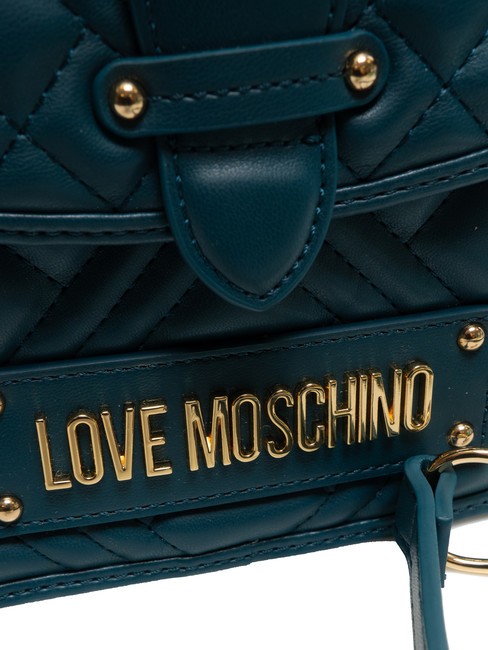 QUILTED Geanta servieta cu bareta de umar smarald - Genți femei