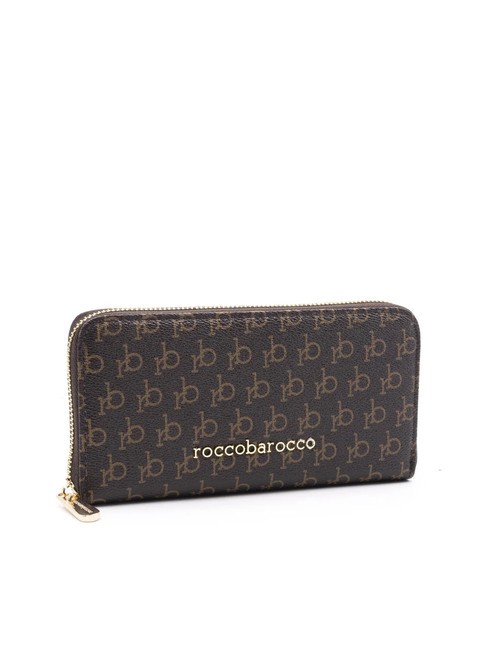 DEVA Fermoar mare în jurul portofelului ciocolată - Portofele femei