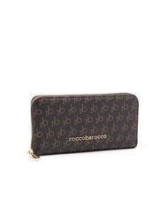 ROCCOBAROCCO DEVA Fermoar mare în jurul portofelului ciocolată - Portofele femei - 3