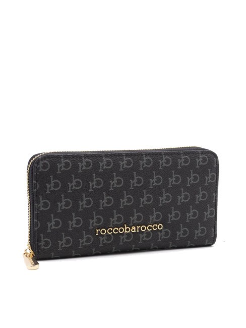 DEVA Fermoar mare în jurul portofelului negru - Portofele femei