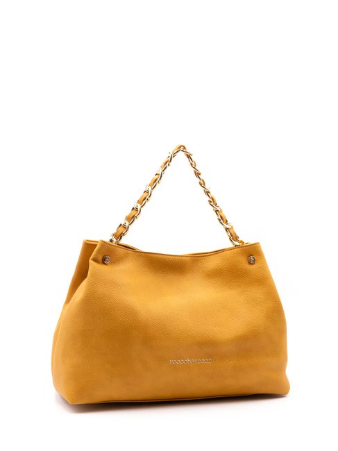 ADELE Geanta de mana cu curea de umar ocra galben - Genți femei