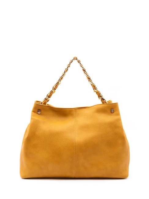 ADELE Geanta de mana cu curea de umar ocra galben - Genți femei
