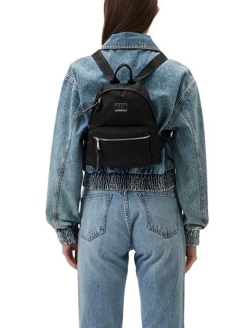 GLORIA Rucsac cu buzunar negru - Genți femei