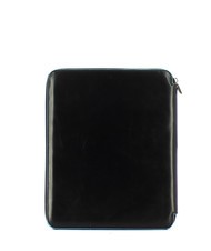 PIQUADRO BLUE SQUARE Clipboard subțire din piele dimensiune A4 negru - Husă pentru tabletă și organizator - 3