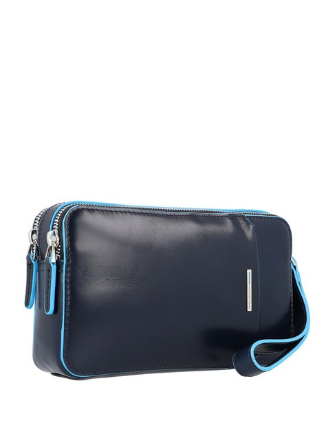 BLUE SQUARE Pochette din piele albastru - Genți femei