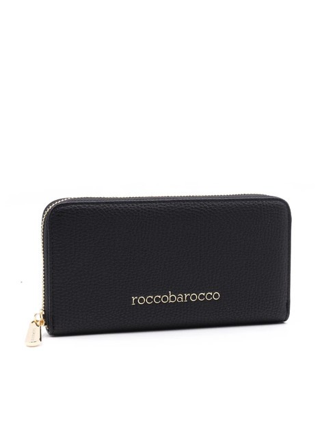 ADELE Fermoar mare în jurul portofelului negru - Portofele femei