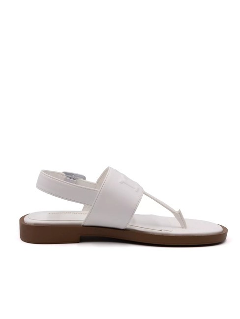 RB Sandale flip-flop cu slingback alb - Pantofi femei