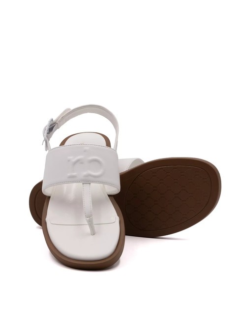 RB Sandale flip-flop cu slingback alb - Pantofi femei