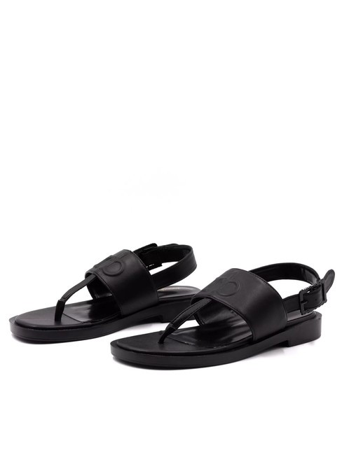 RB Sandale flip-flop cu slingback negru - Pantofi femei